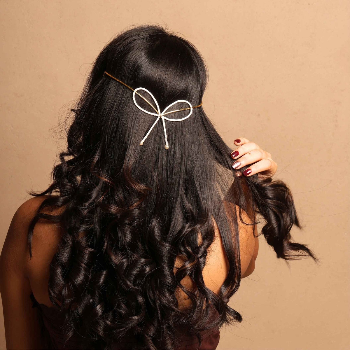 Klaire Studio VANILLA BOW HAIR WRAP - hair accessory
