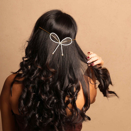 VANILLA BOW HAIR WRAP