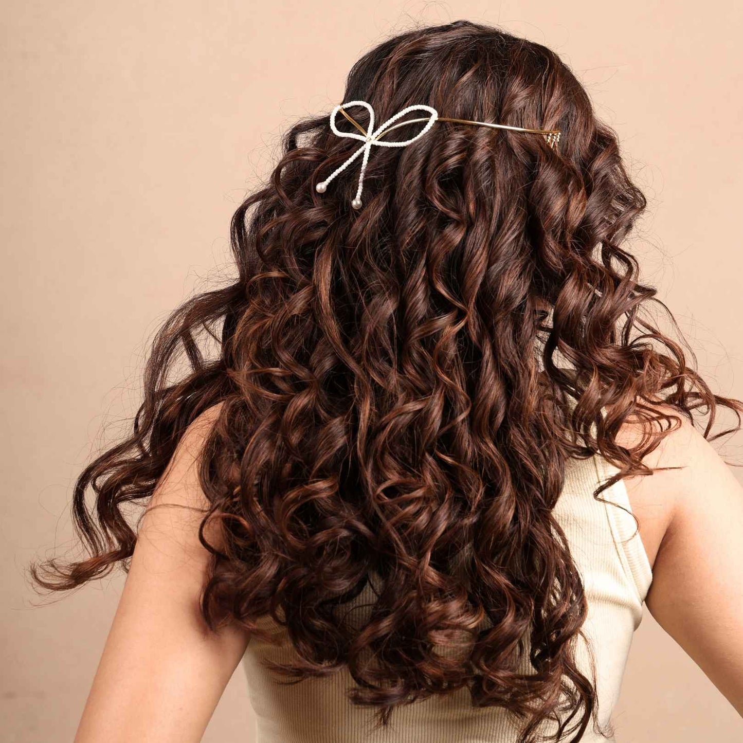 VANILLA BOW HAIR WRAP