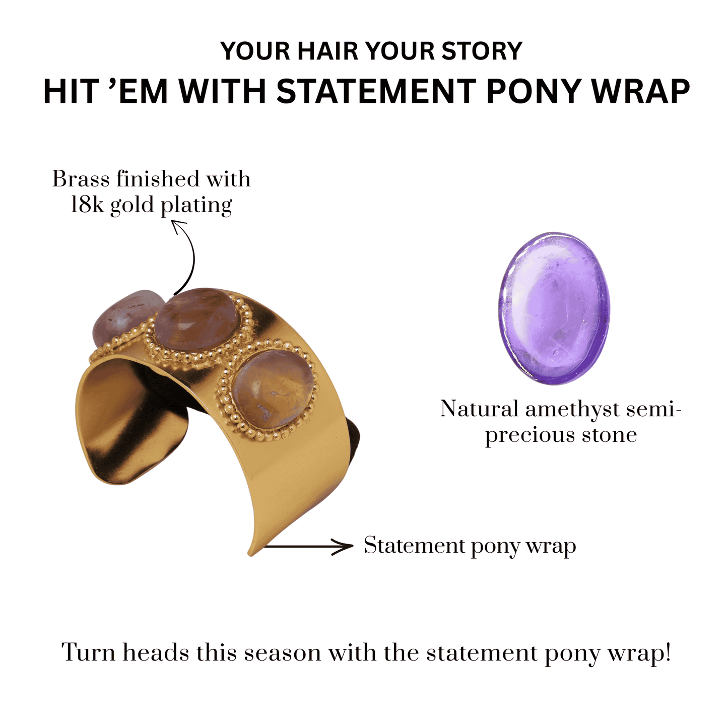 AMETHYST PONY WRAP