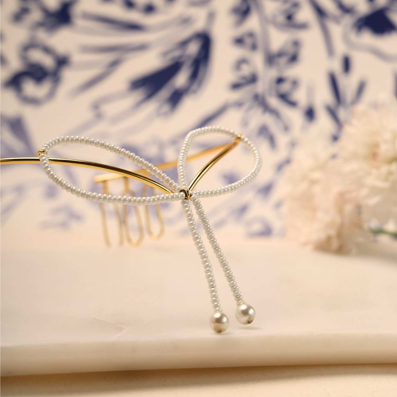 VANILLA BOW HAIR WRAP