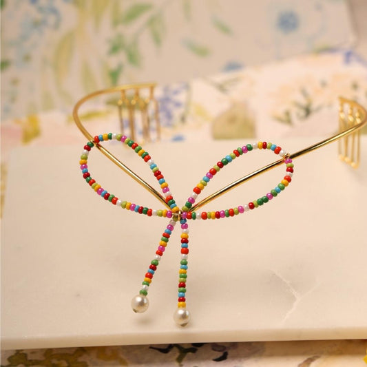 Klaire Studio CANDY CRUSH BOW HAIR WRAP - hair accessory